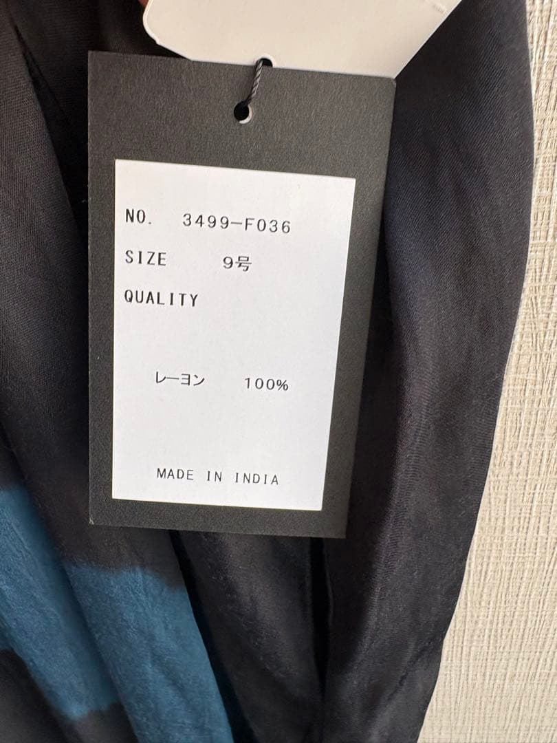 お値下げ！ノースリーブロングワンピース 9号 ブラック/ブルー