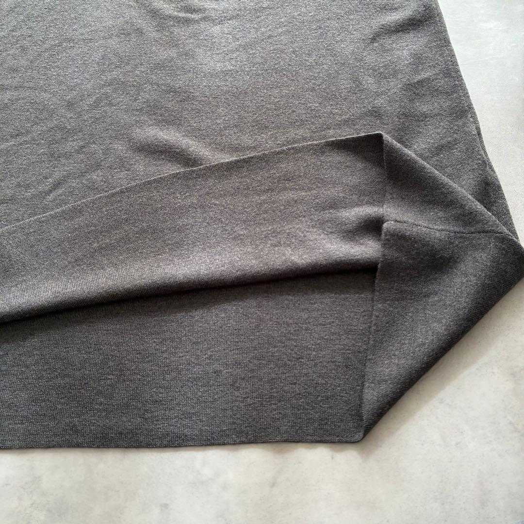 美品 カレンソロジー パールフロントニットワンピース ロング グレー