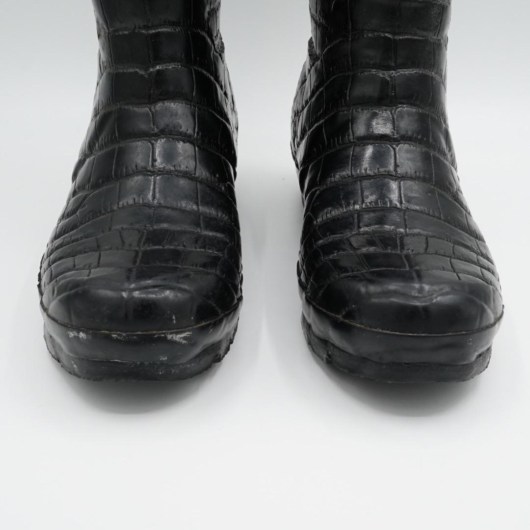 JIMMY CHOO HUNTER レインブーツ ブラック 豹柄