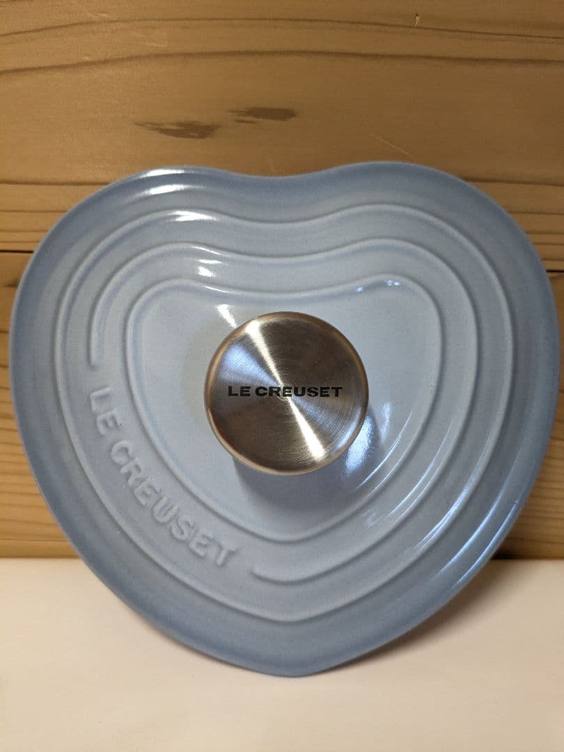 【美品】ル・クルーゼ　ココット・ダムール　１６ｃｍ　コースタルブルー