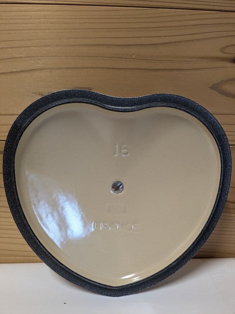 【美品】ル・クルーゼ　ココット・ダムール　１６ｃｍ　コースタルブルー