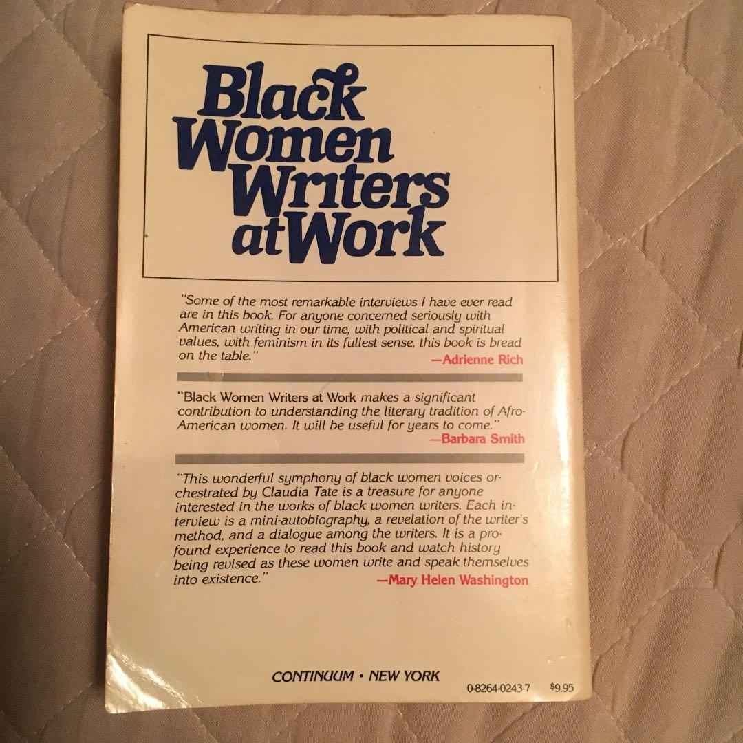 洋書 Black Women Writers at Work by Tate