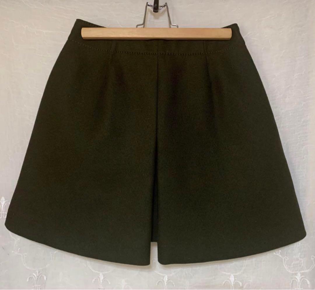 sacai luck サカイラック メルトンショートパンツ　カーキ