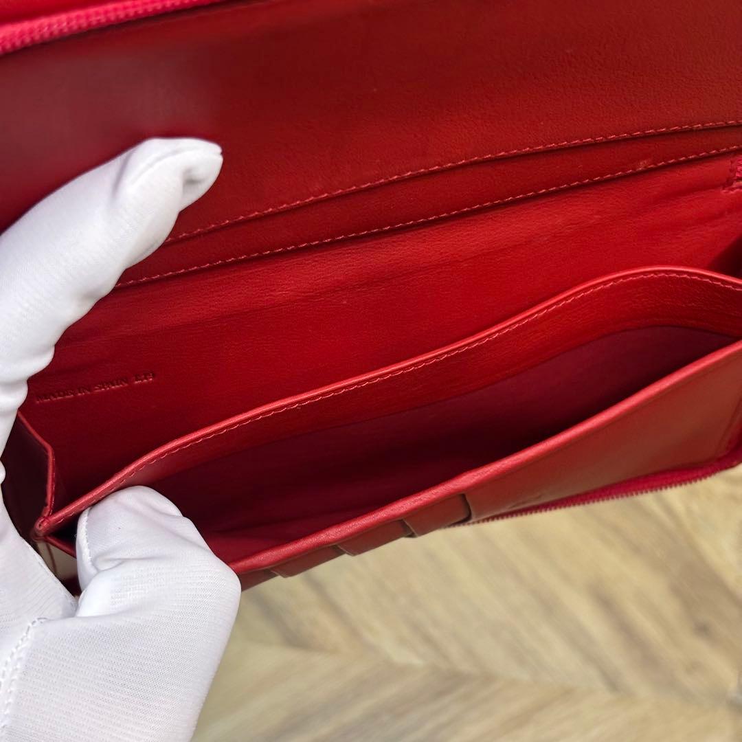 【超美品】希少 ロエベ ロングウォレット アナグラム レッド 長財布 箱付き