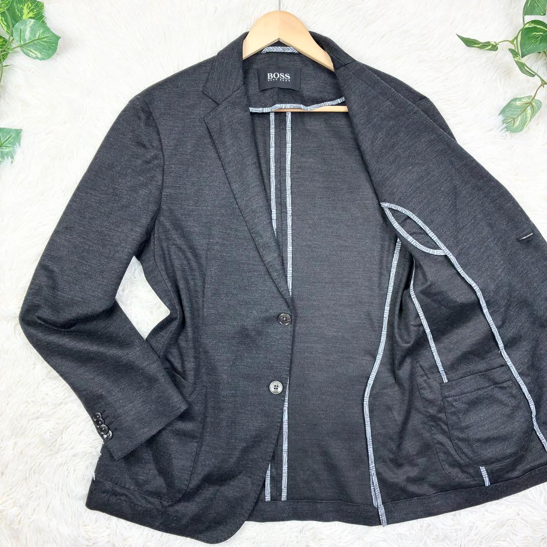 美品　近年モデル　ヒューゴボス　ジャージージャケット　ストレッチ　パイピングXL