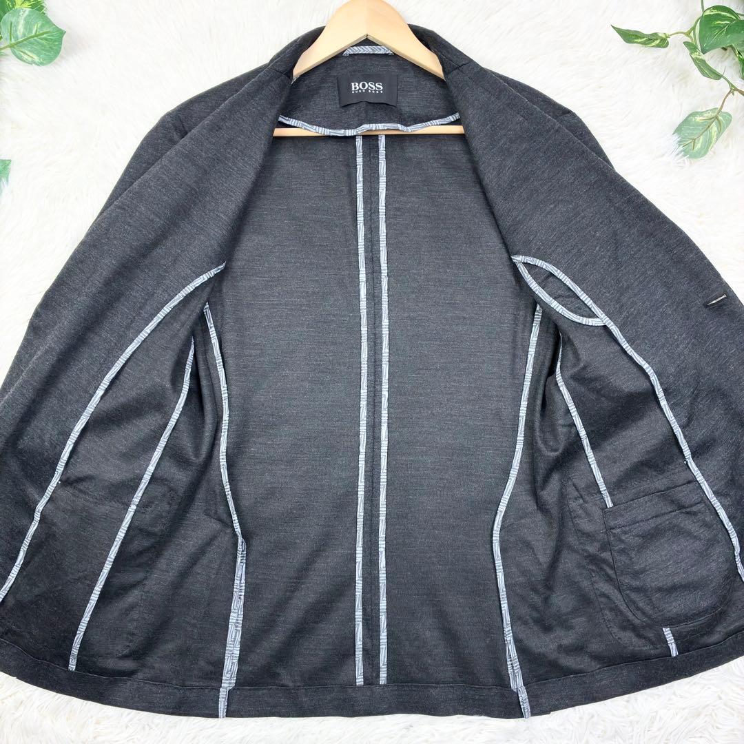 美品　近年モデル　ヒューゴボス　ジャージージャケット　ストレッチ　パイピングXL