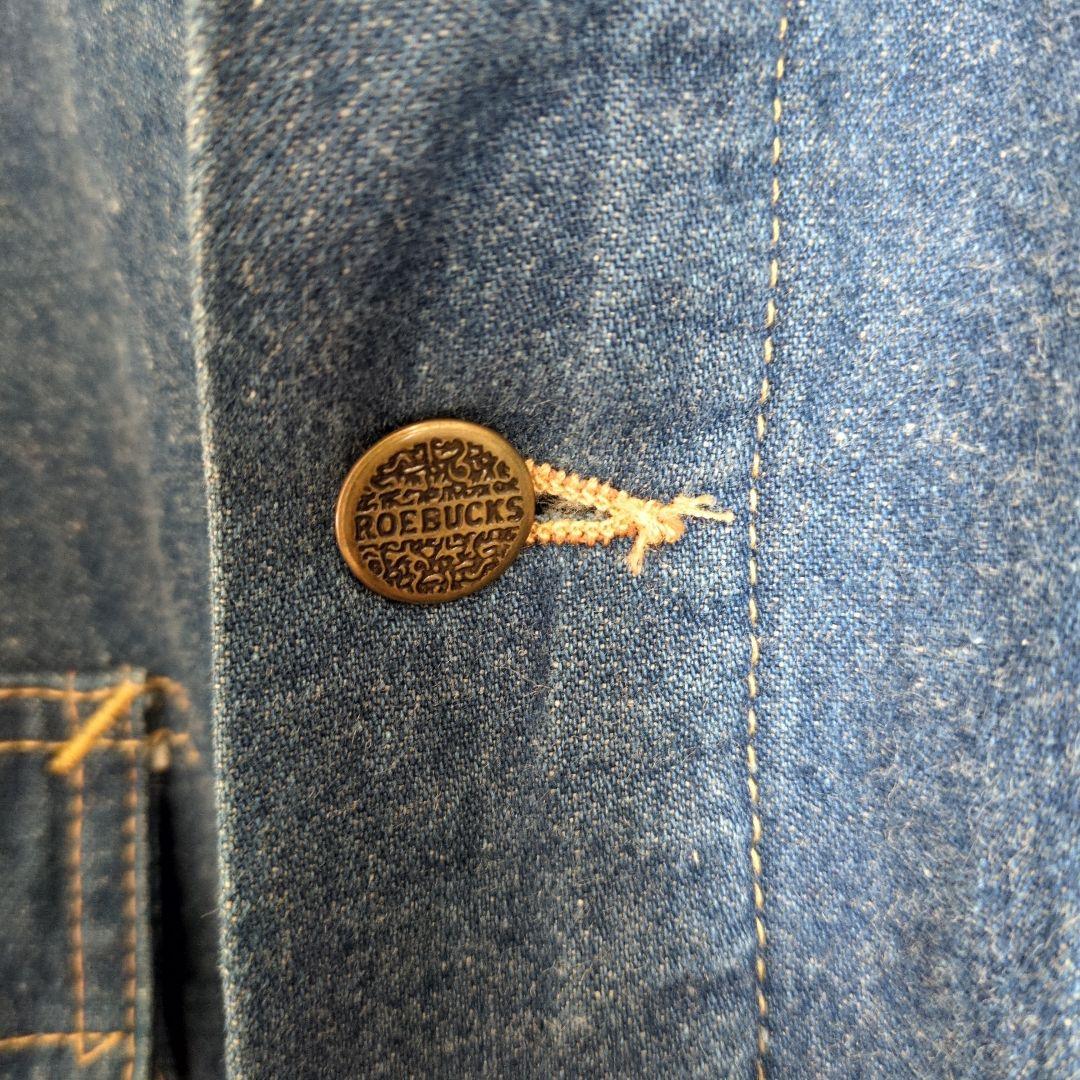 USA製 80s ROEBUCKS 裏ブランケット デニムカバーオール M