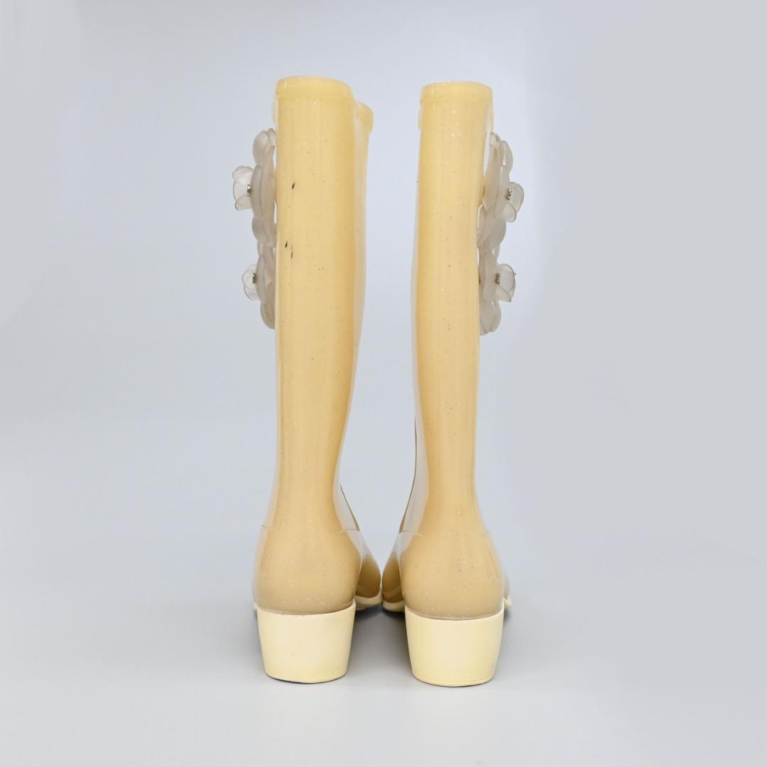 ■ 46552★年 シャネル レインブーツ ココマーク カメリア 38