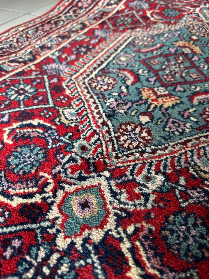 212×72 ヴィンテージラグ　手織　トライバルラグ