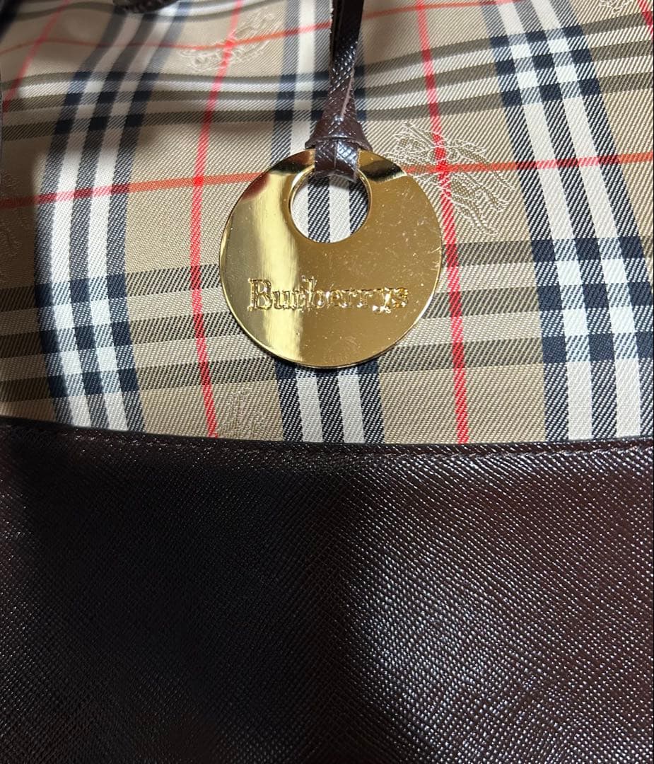 Burberry チェック柄トートバッグ