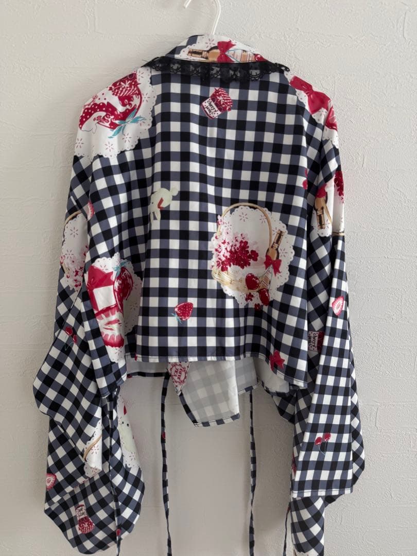 Toalice 浴衣セット いちごギンガムチェック