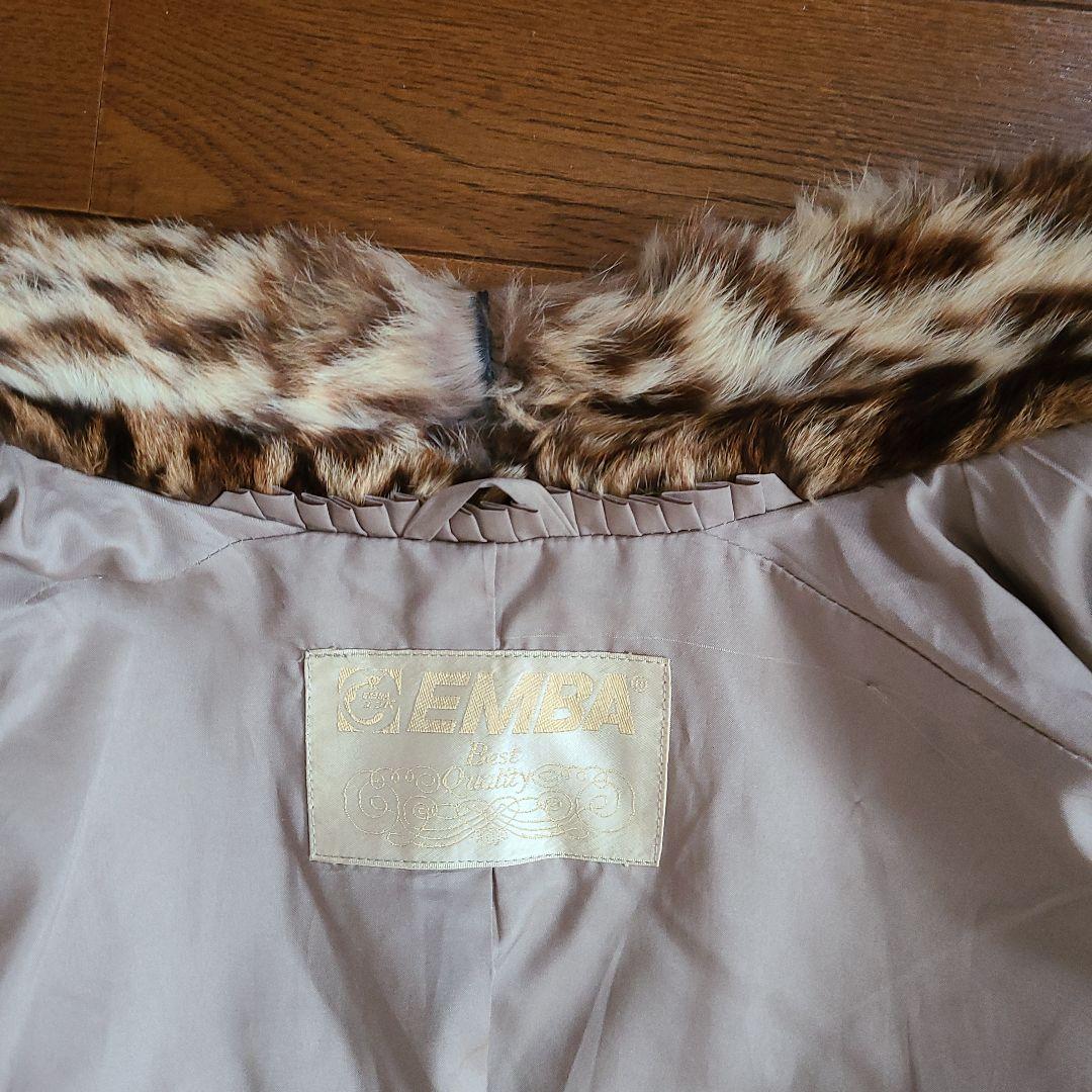 D*1様 エンバヒョウ柄 天然毛皮リピースキン ロングコート