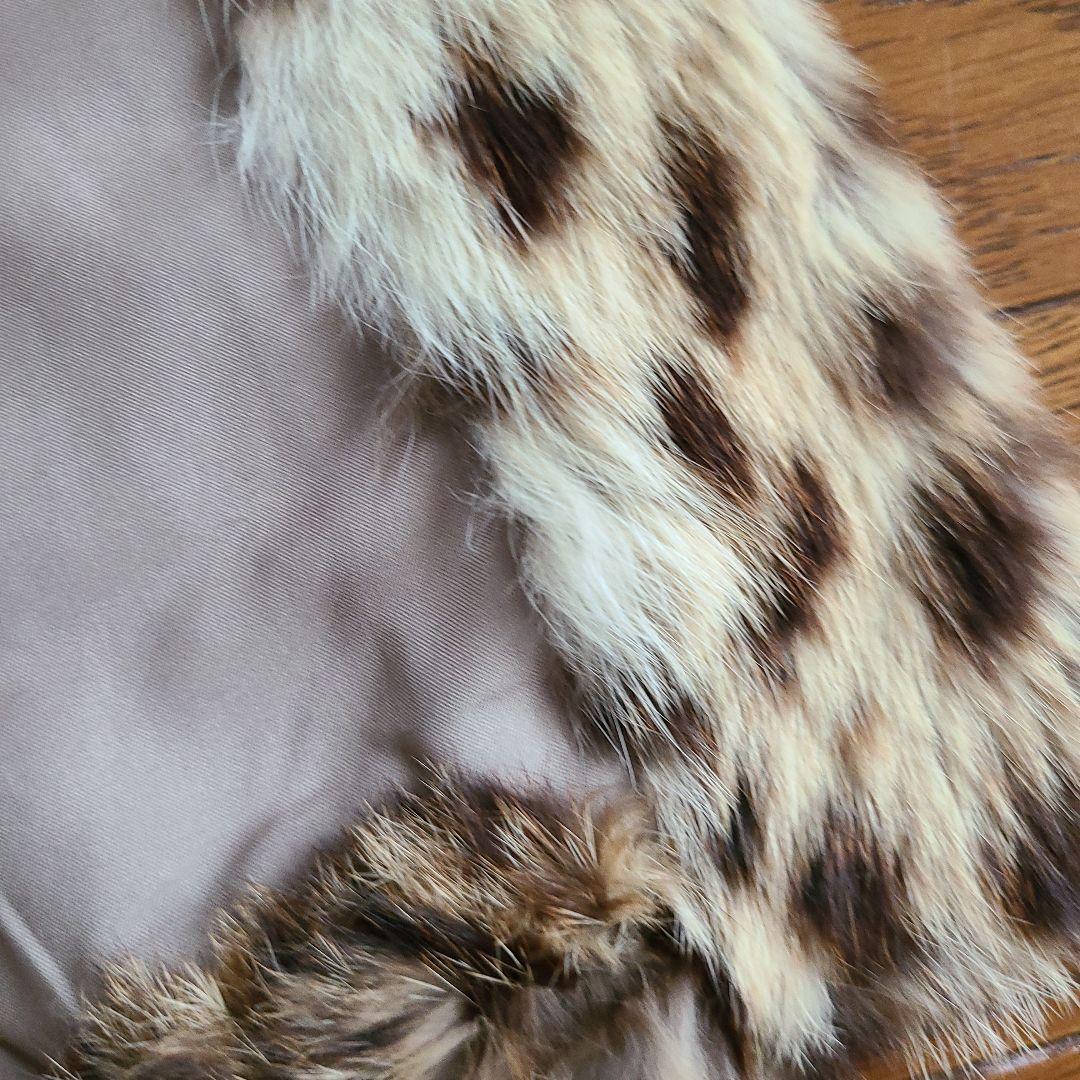 D*1様 エンバヒョウ柄 天然毛皮リピースキン ロングコート