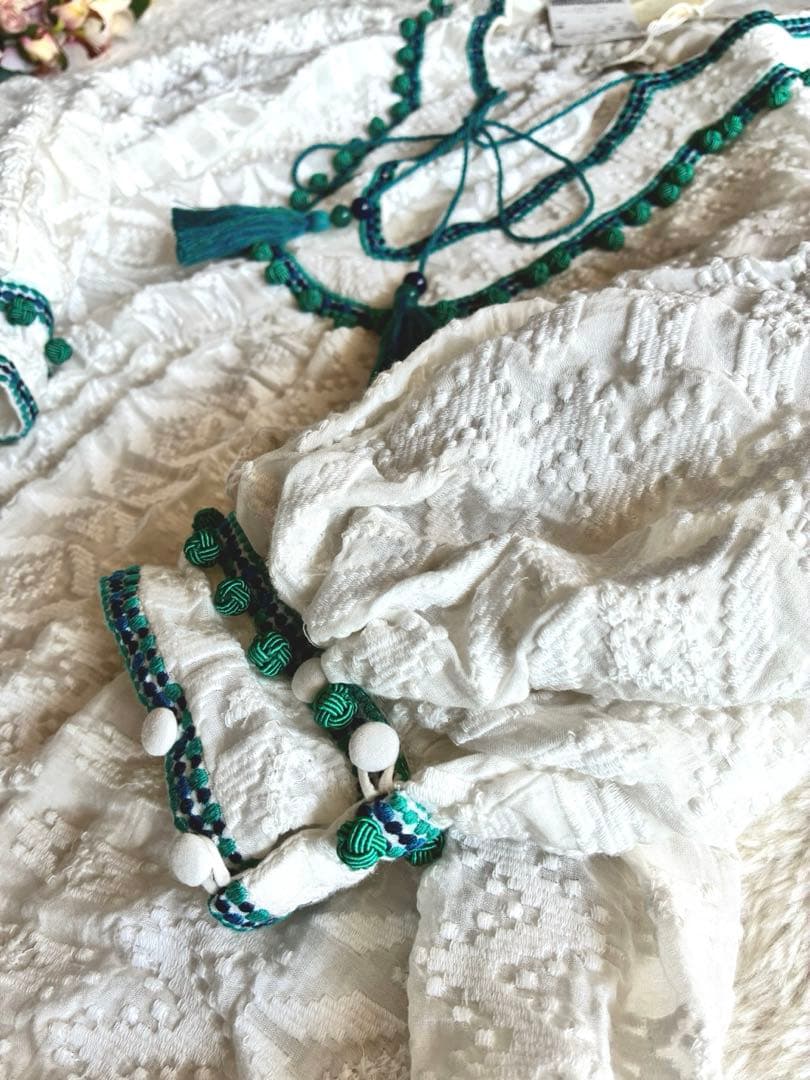 IENA新品インポート極上刺繍ブラウス 定価6.4万 タッセルエンブロイダリー