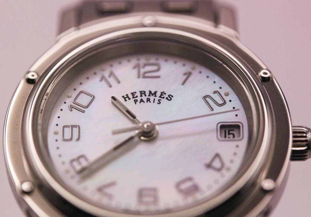 HERMES　CL4.210　クリッパー　ナクレ　エルメス　ケース・保証書付