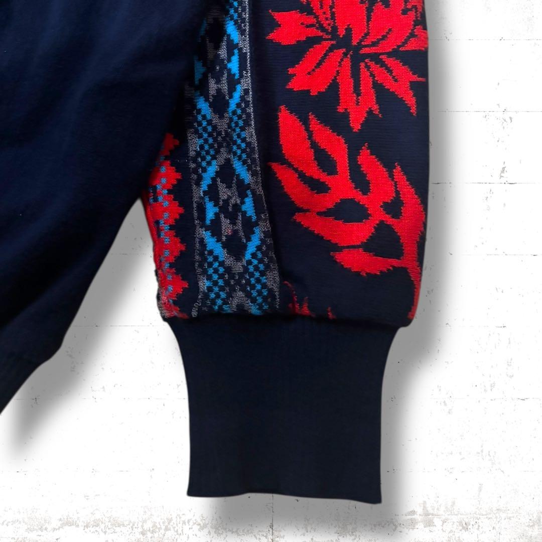 sacai 24SS 総柄　クルーネック　セーター　ニット　24-03297M