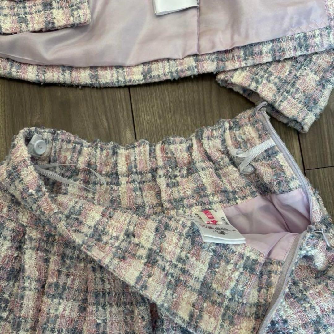 【aliyuさま専用】メゾピアノ ツイードジャケットスカートセット　120cm