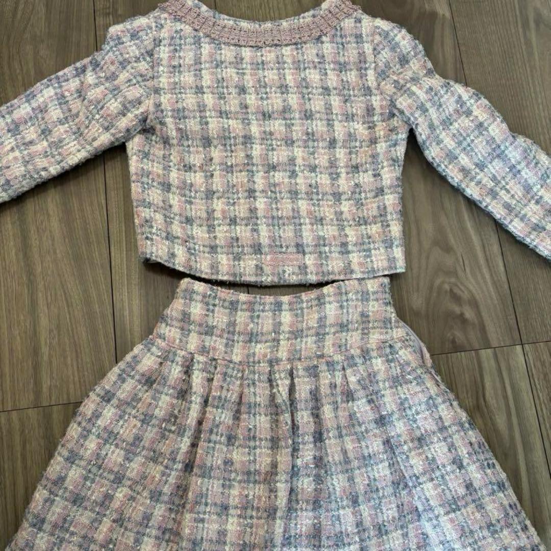 【aliyuさま専用】メゾピアノ ツイードジャケットスカートセット　120cm