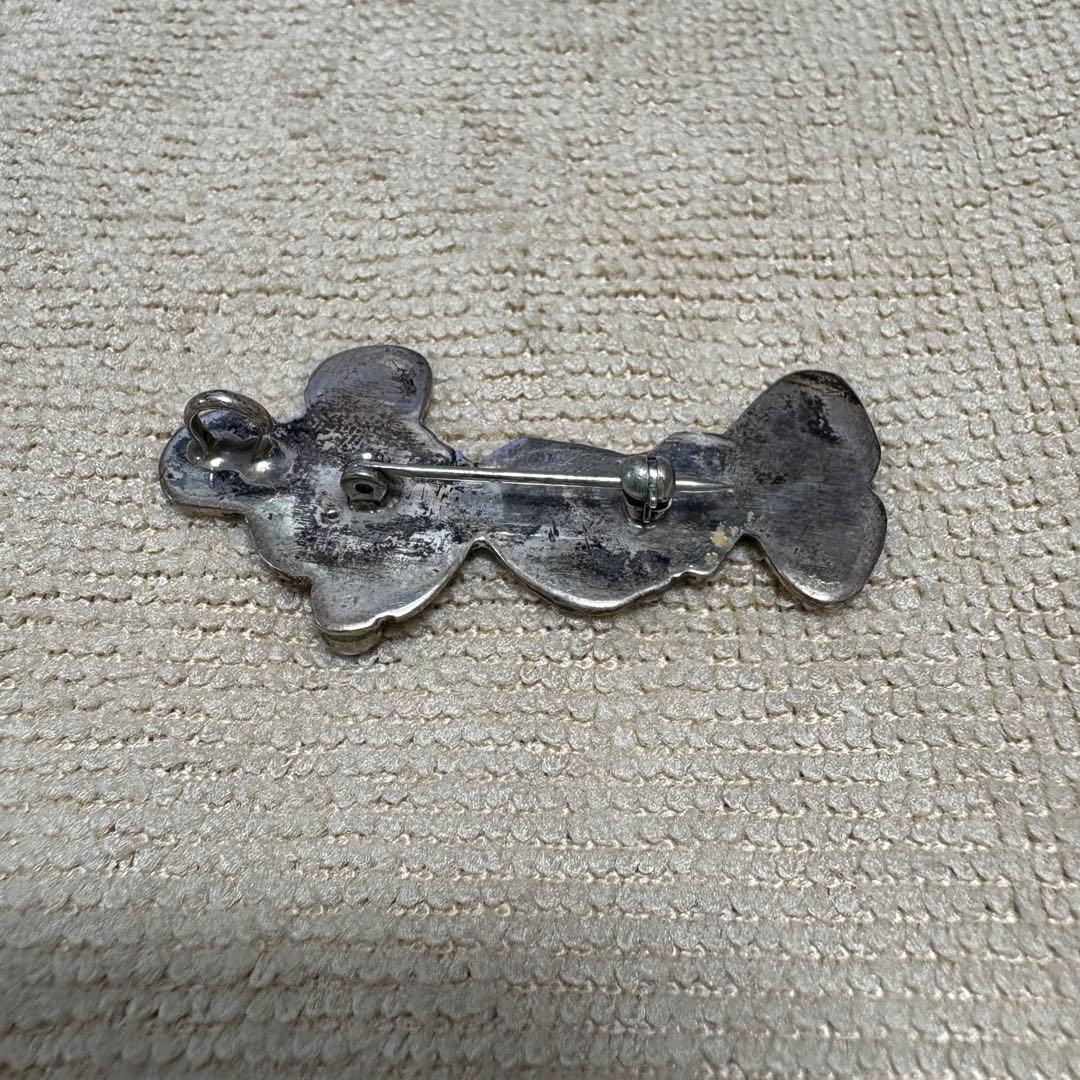 ミッキーマウス　ヴィンテージ　ペンダント　ブローチ　ディズニー　ターコイズ　②