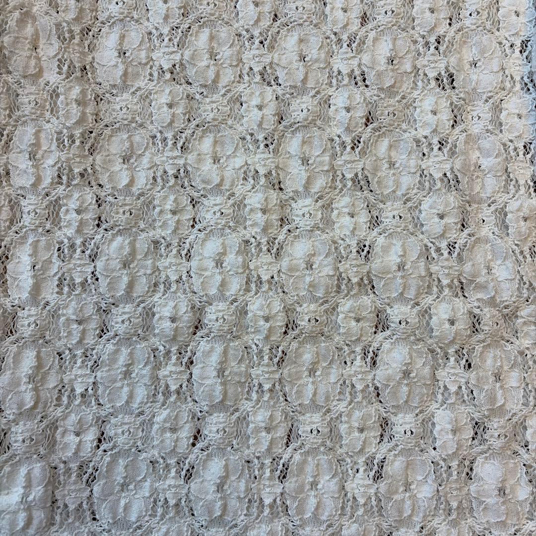 未着用【MACPHEE】コットンナイロンレース クルーネックプルオーバー