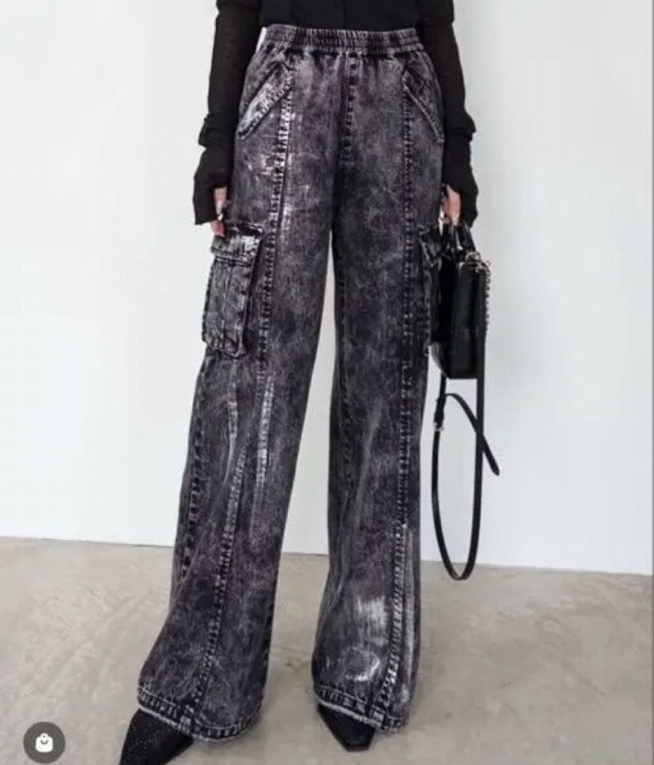 glamlips グラムリップスグラデーションワイドデニムパンツ