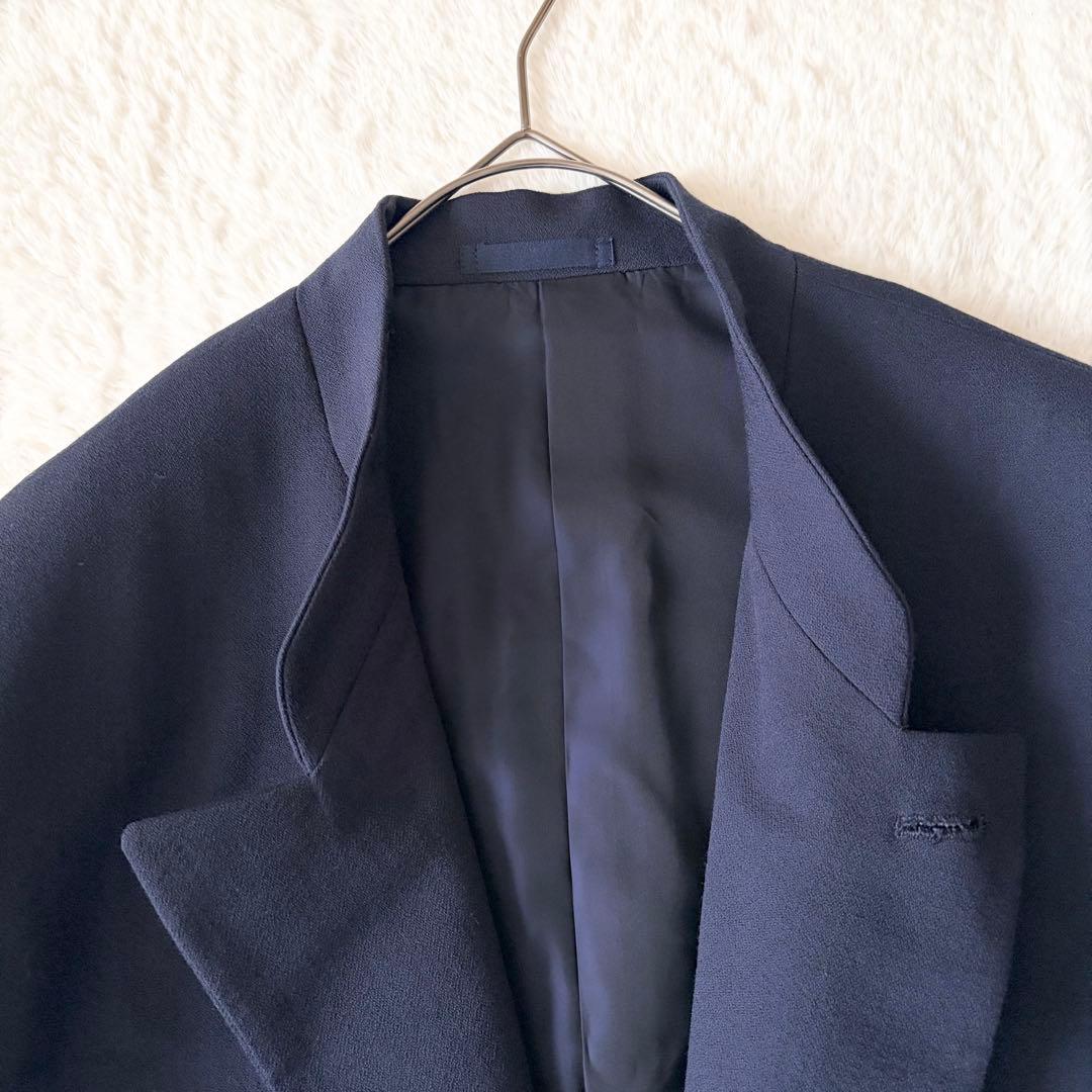 6155 【希少】 イッセイミヤケ スタンドカラージャケット XL ネイビー