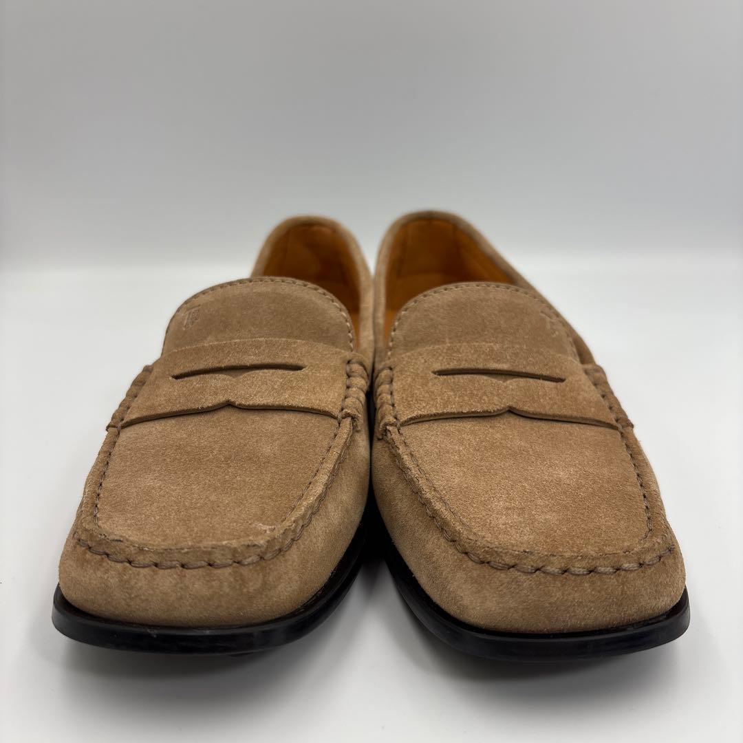 極美品✨トッズ　ブラウン　スエード　ローファー　ゴンミーニ