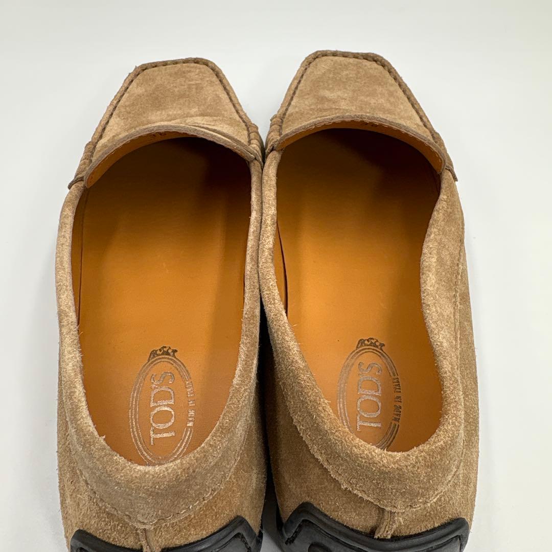 極美品✨トッズ　ブラウン　スエード　ローファー　ゴンミーニ