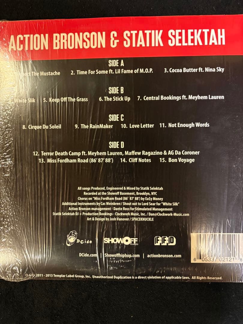 洋楽 ACTION BRONSON&STATIK SELEKTAH WELL DONE