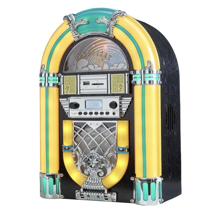 ジュークボックス/ミニ テーブルトップ CDプレーヤー/Bluetooth