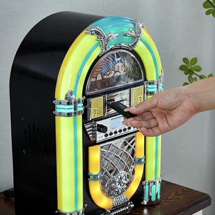 ジュークボックス/ミニ テーブルトップ CDプレーヤー/Bluetooth