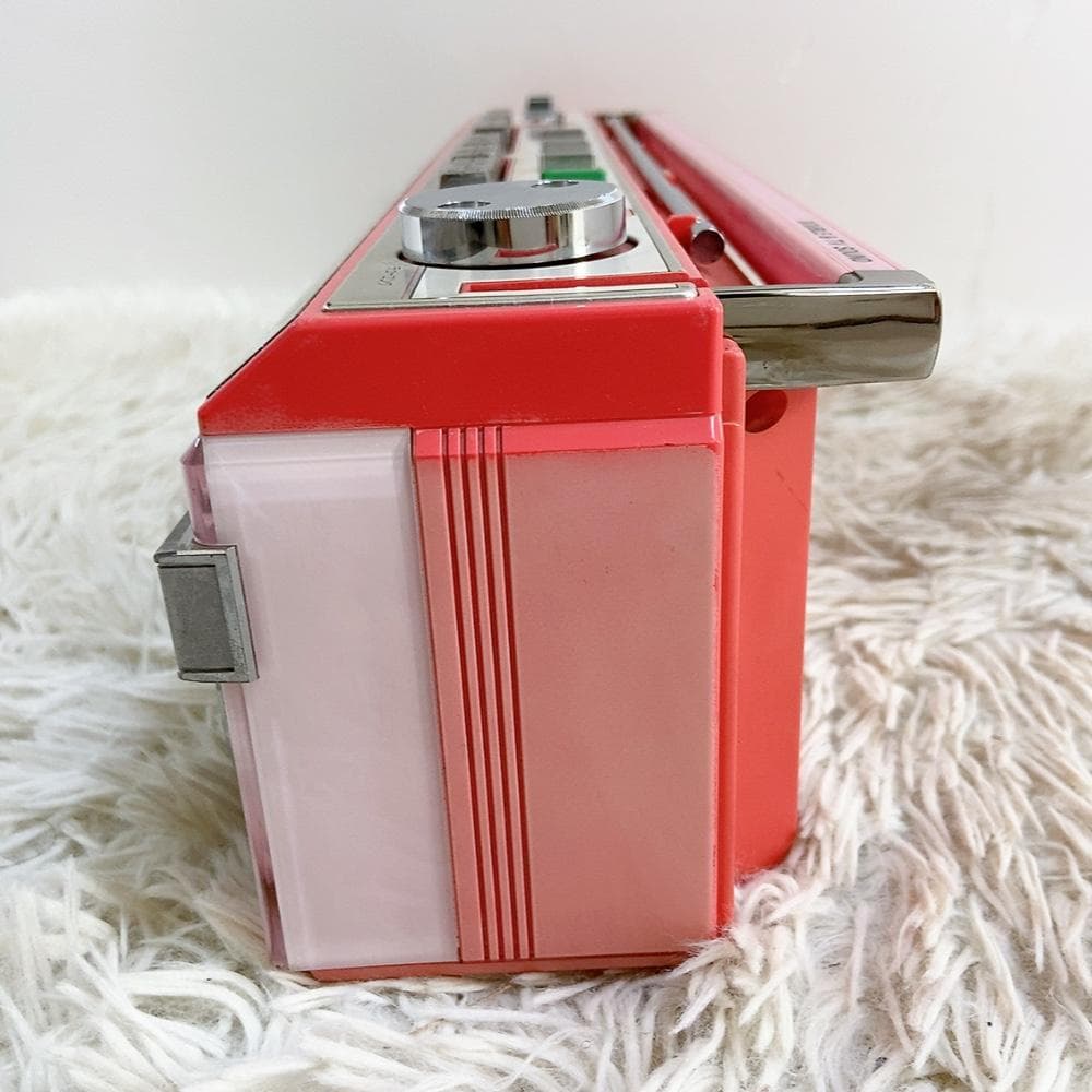 希少なピンク! SANYO MR-WU4L 当時物 ダブルラジカセ 昭和レトロ
