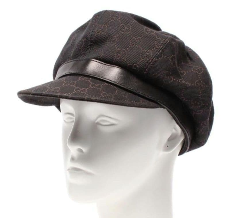 ⭐大きいサイズ美品⭐GUCCI gg キャスケット ダークブラウン