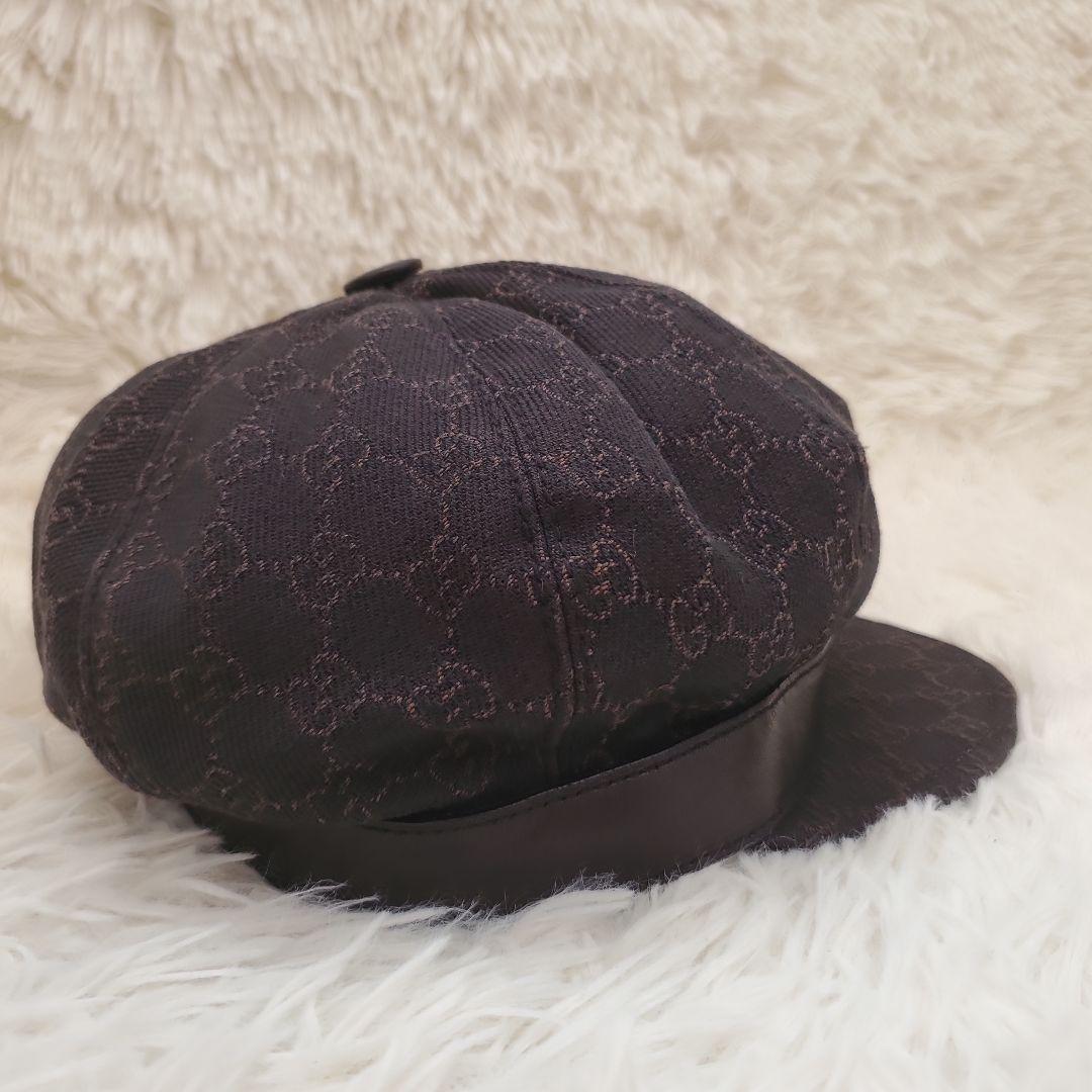 ⭐大きいサイズ美品⭐GUCCI gg キャスケット ダークブラウン