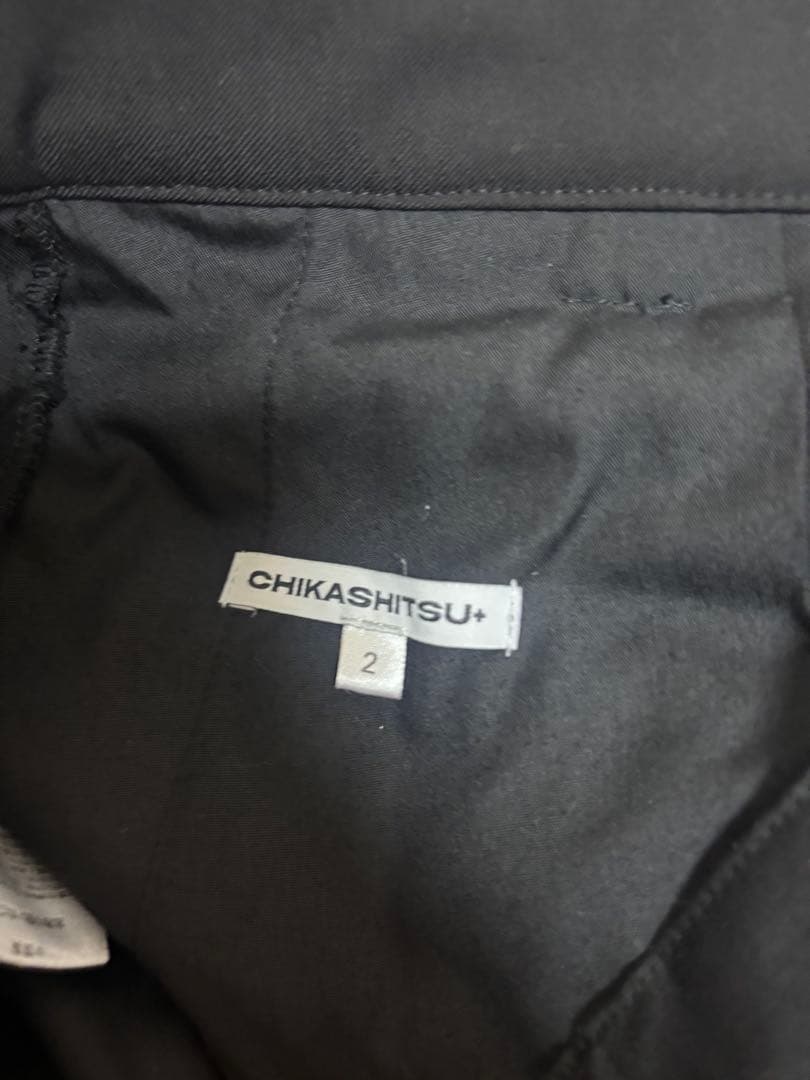 【CS】Cross tuck drape slacks (black)