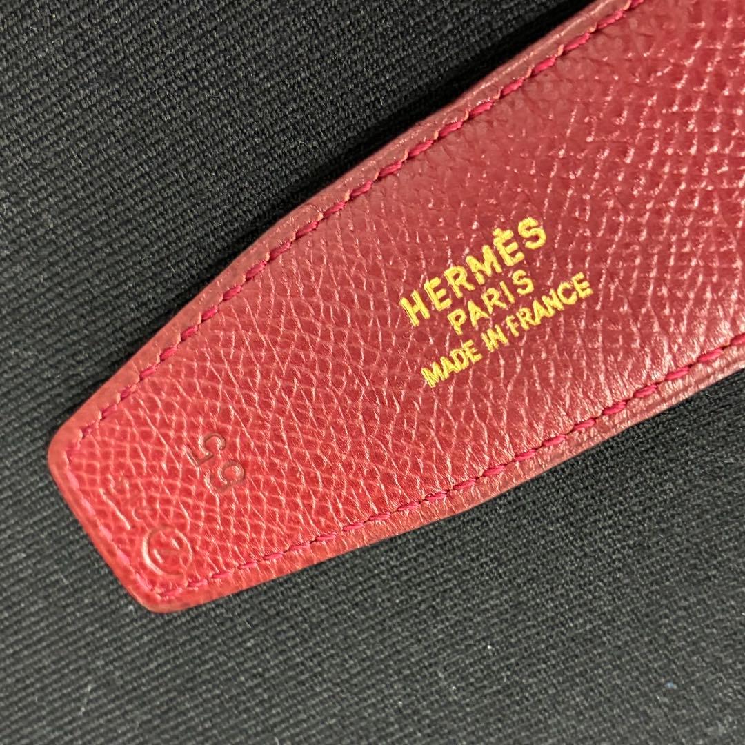 美品　 エルメス コンスタンス レザー ベルト レディース リバーシブル