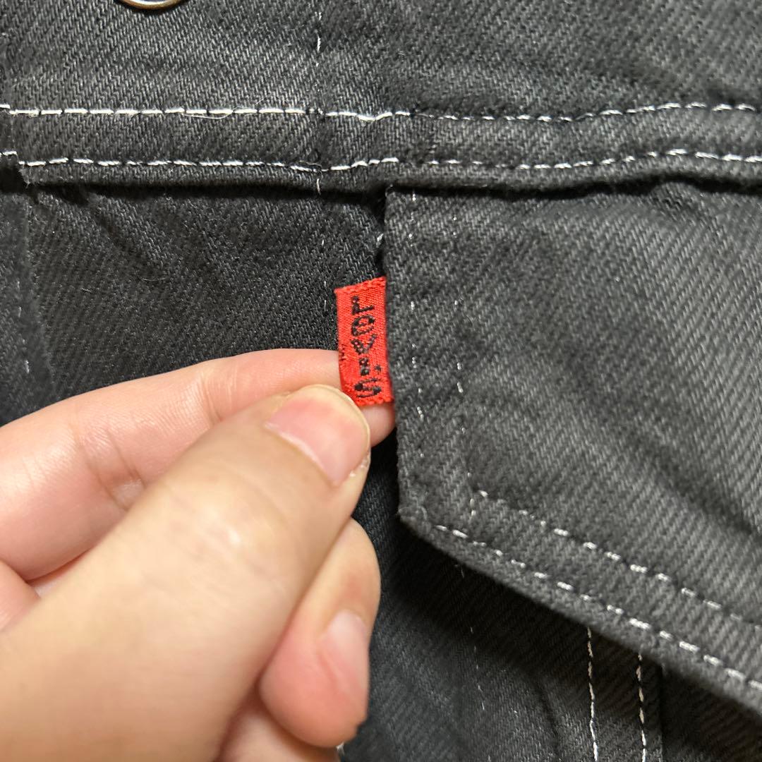 わ*こ様 Levi's USA製 デニム　ベスト　ブラック　後染め　70506