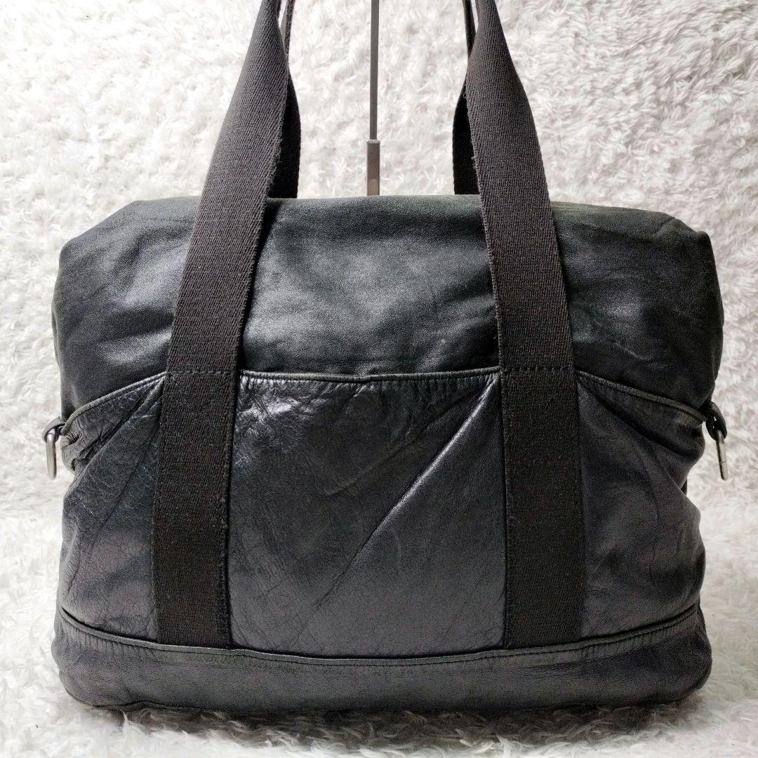 Y’s Yohji Yamamoto レザー ボストンバッグ レザー　2way