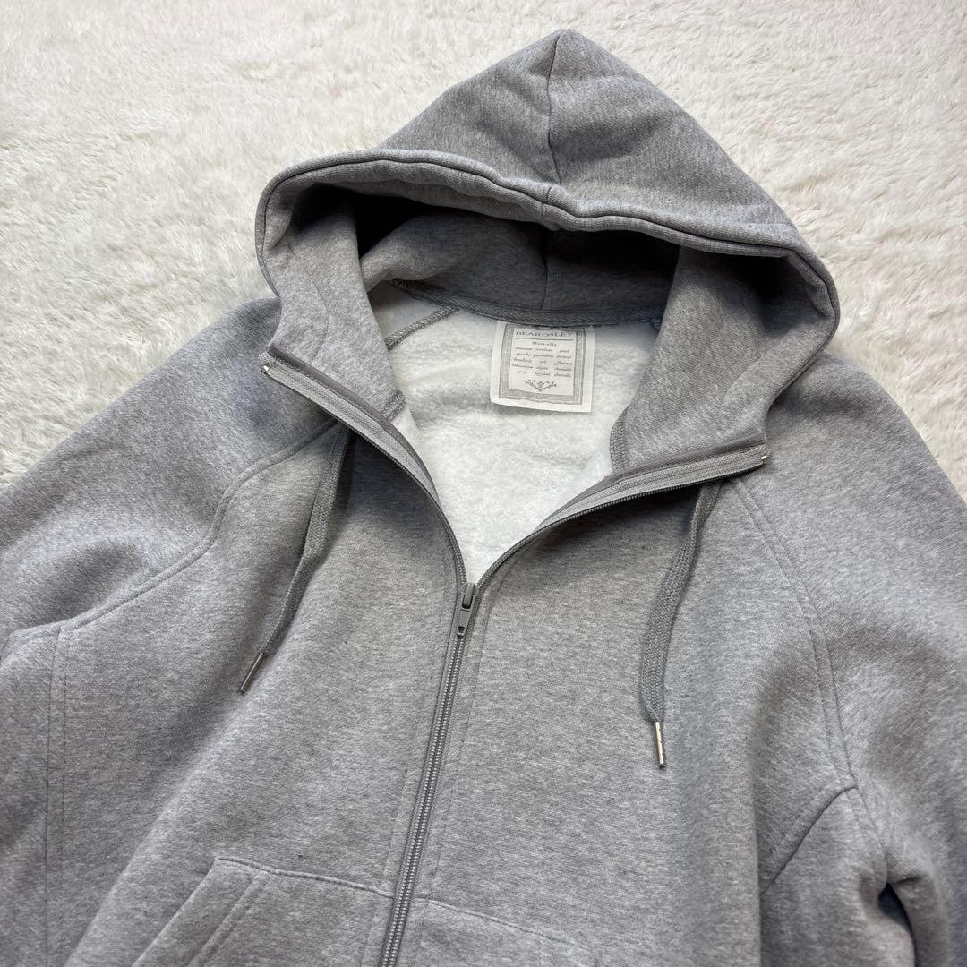 BEARDSLEY ビアズリー Aラインフレアパーカー　ジップアップ　裏起毛