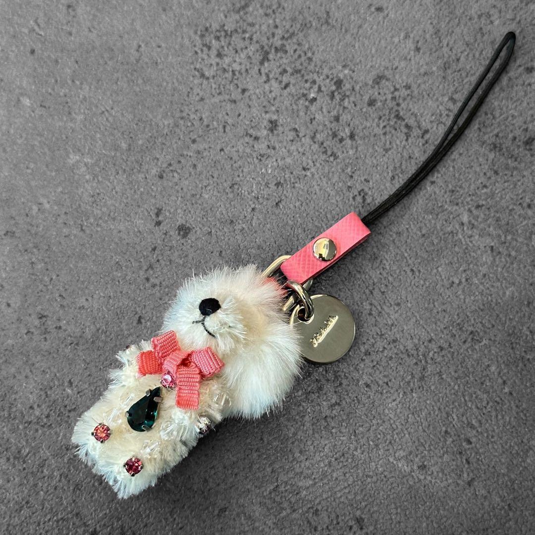 アクセサリー PRADA Mohair&Fur Bear Crystal Charm