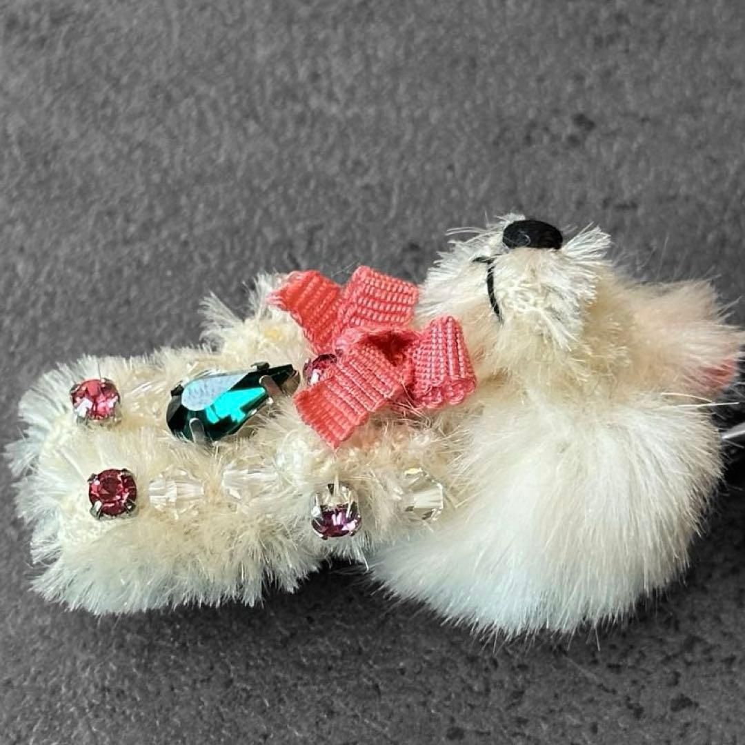 アクセサリー PRADA Mohair&Fur Bear Crystal Charm