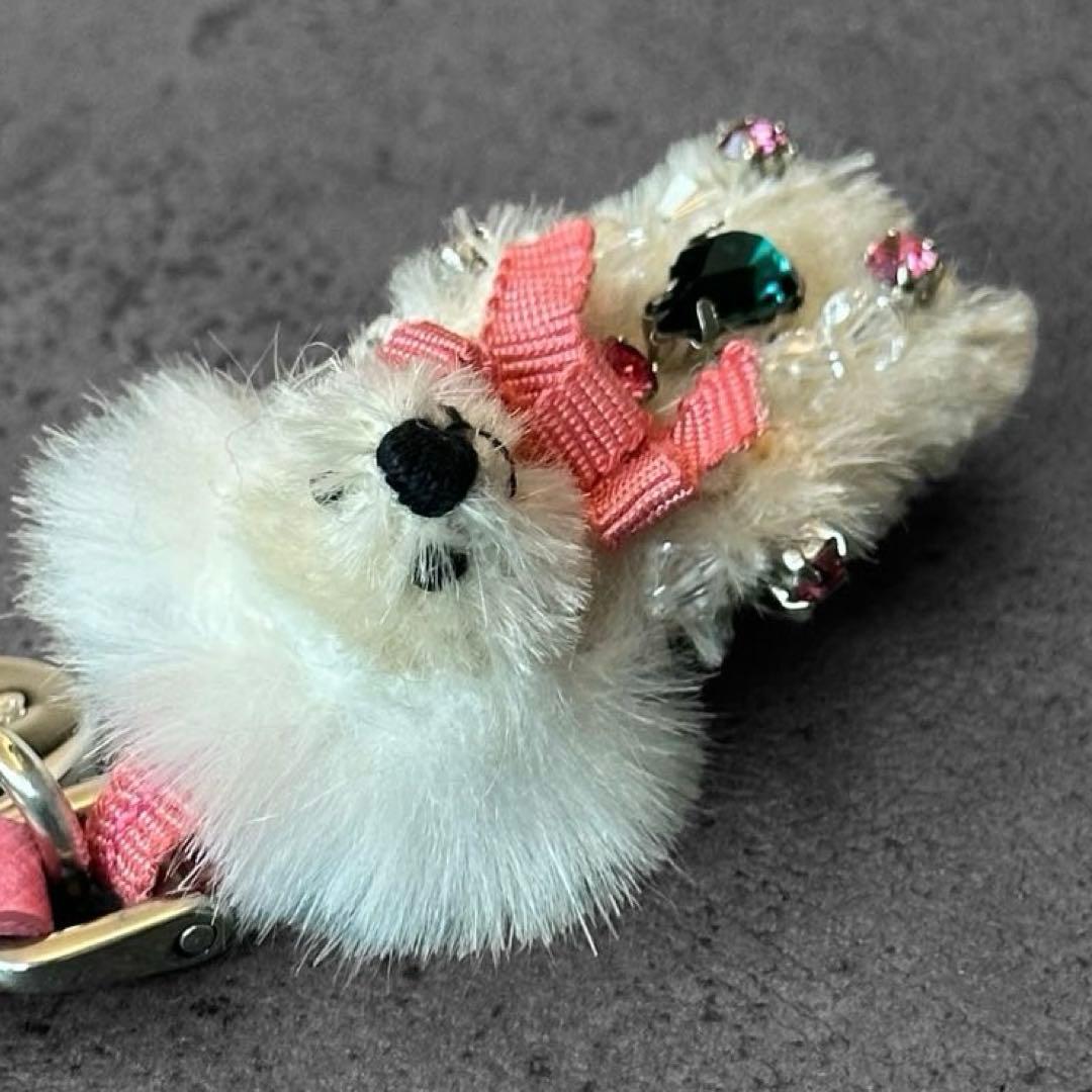 アクセサリー PRADA Mohair&Fur Bear Crystal Charm
