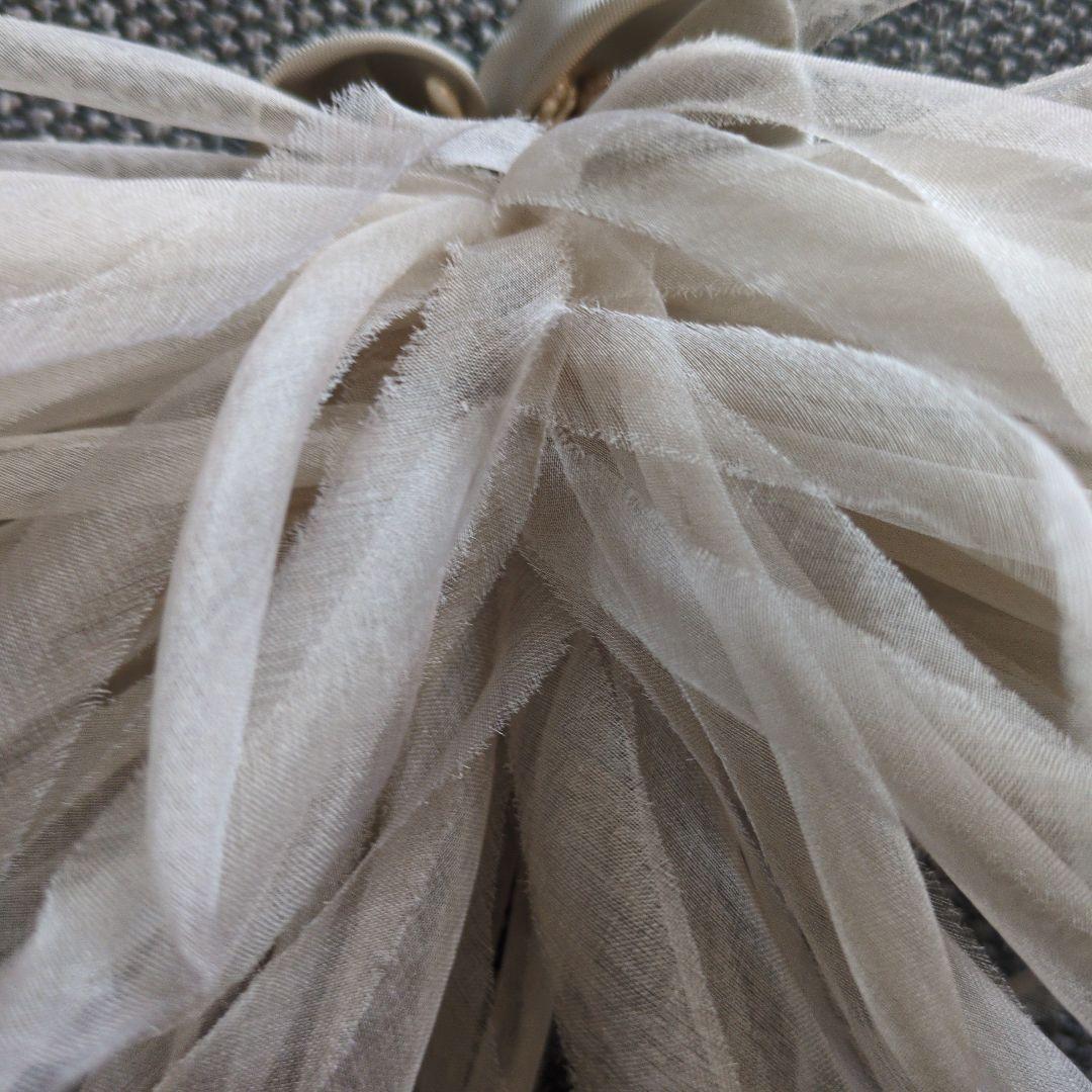 VERMEIL par iena シルクオーガンジーコサージュ グレー 大草直子