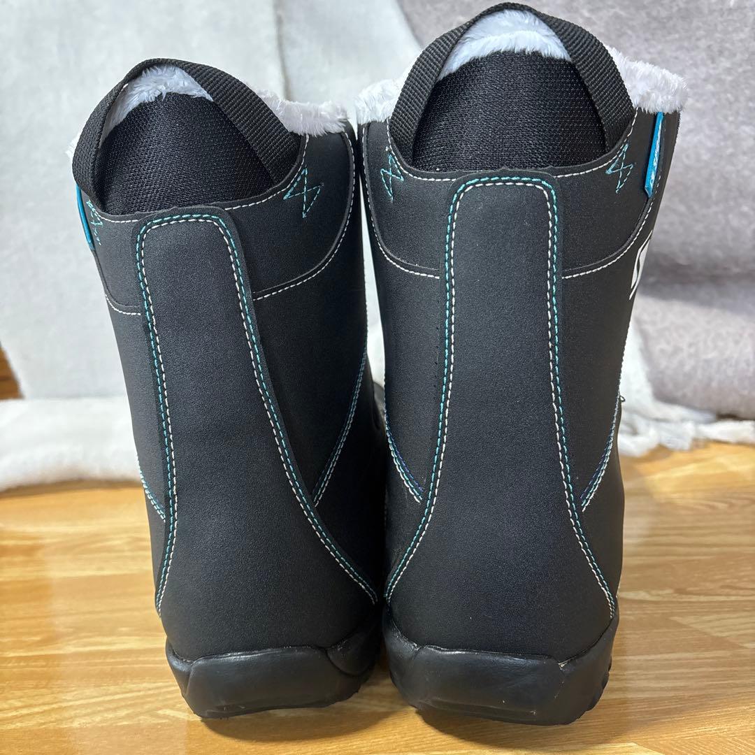 【SPOON】KID ダイヤル式スノーボードブーツ　ブラック×ブルー【25cm】