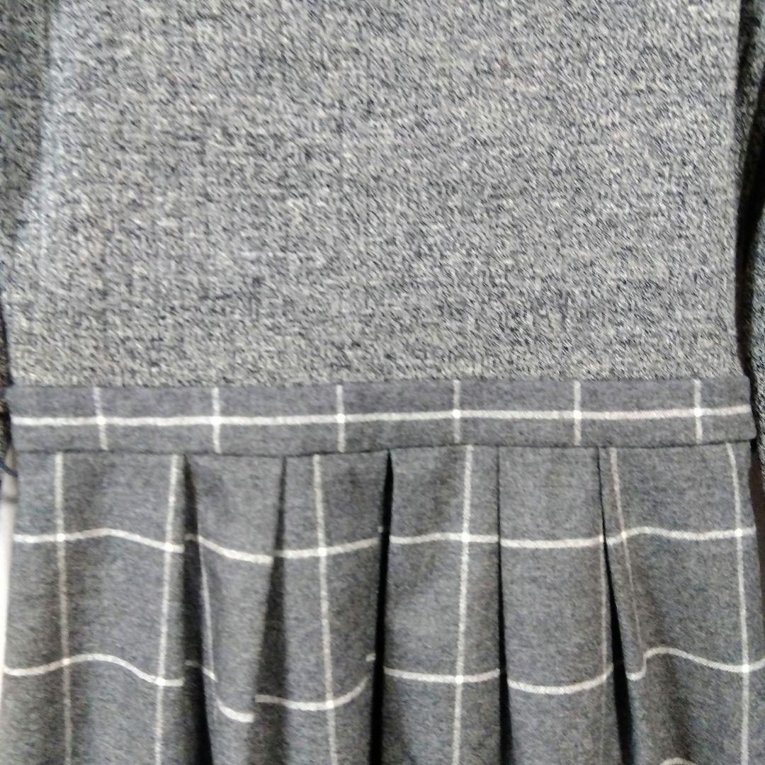 未使用品　オースチンリード　切り替えワンピース　ウール　38　ベルト付き