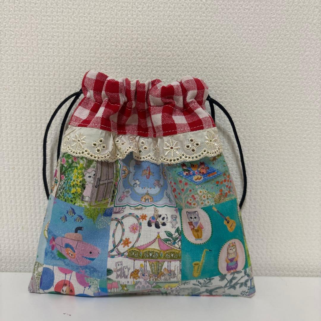 おまとめページ　巾着　ポーチ　ユキエモン　猫柄　人気　ハンドメイド