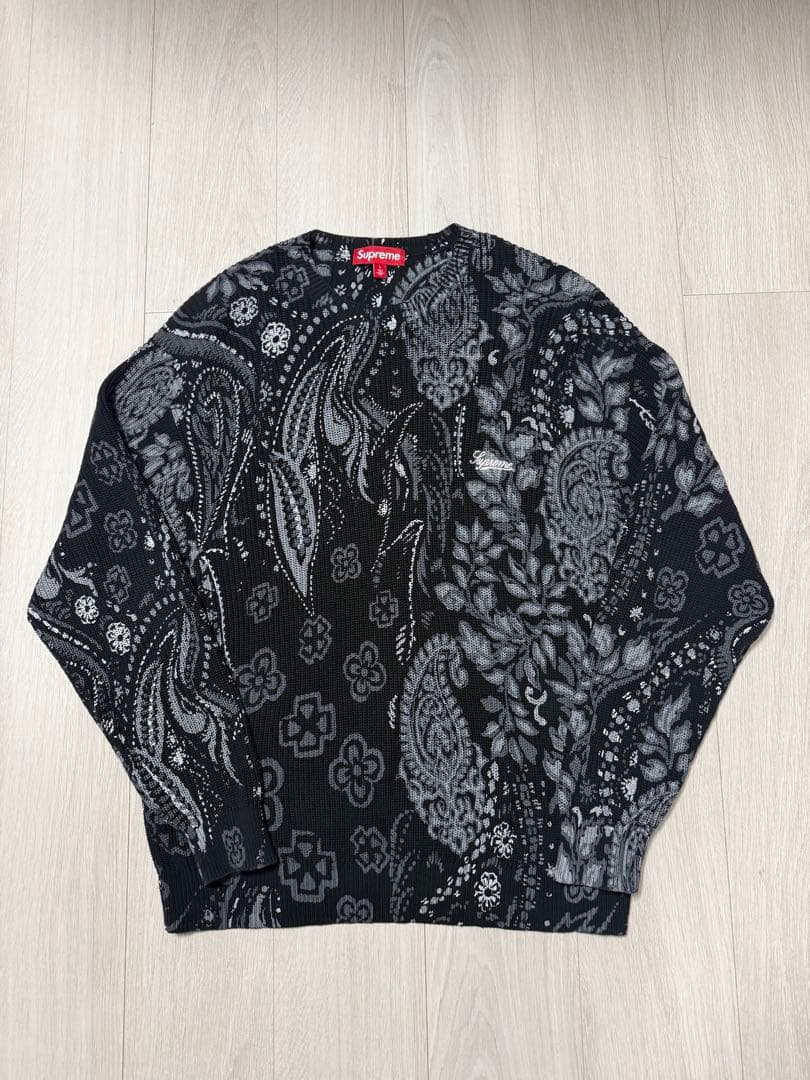 美品 着用回数2回 24ss Printed Paisley Sweater