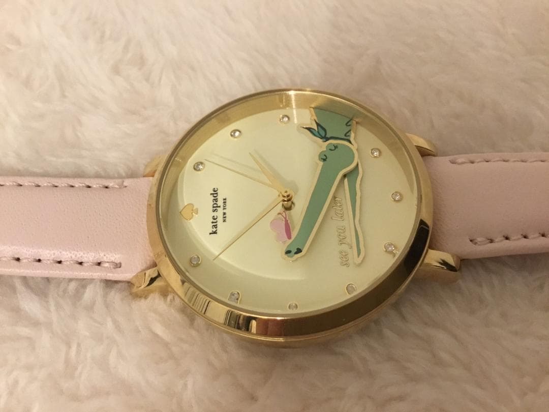 はな*　ケイトスペード　ワニ　アリゲーター　時計　稼働　レア　希少