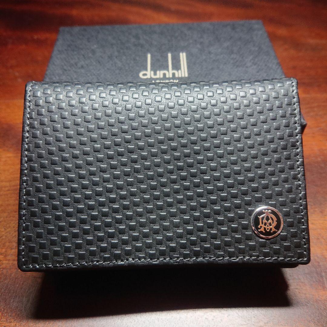 ダンヒル MICRO D-EIGHT レザーメッシュ 名刺入れ