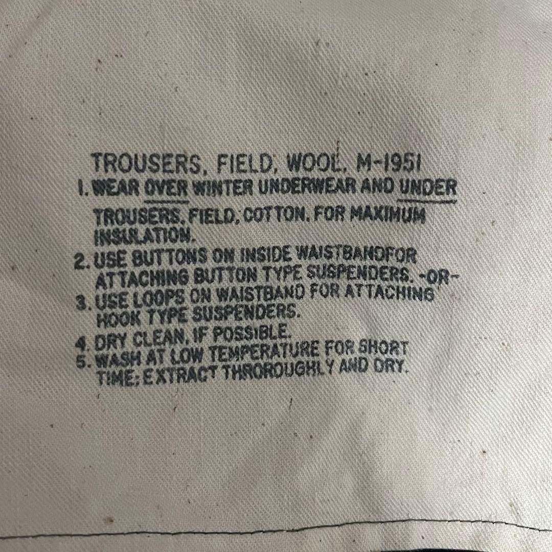 バ*】様 52年製 米軍実物 M-51 ウールパンツ XL 極美品 50s アル